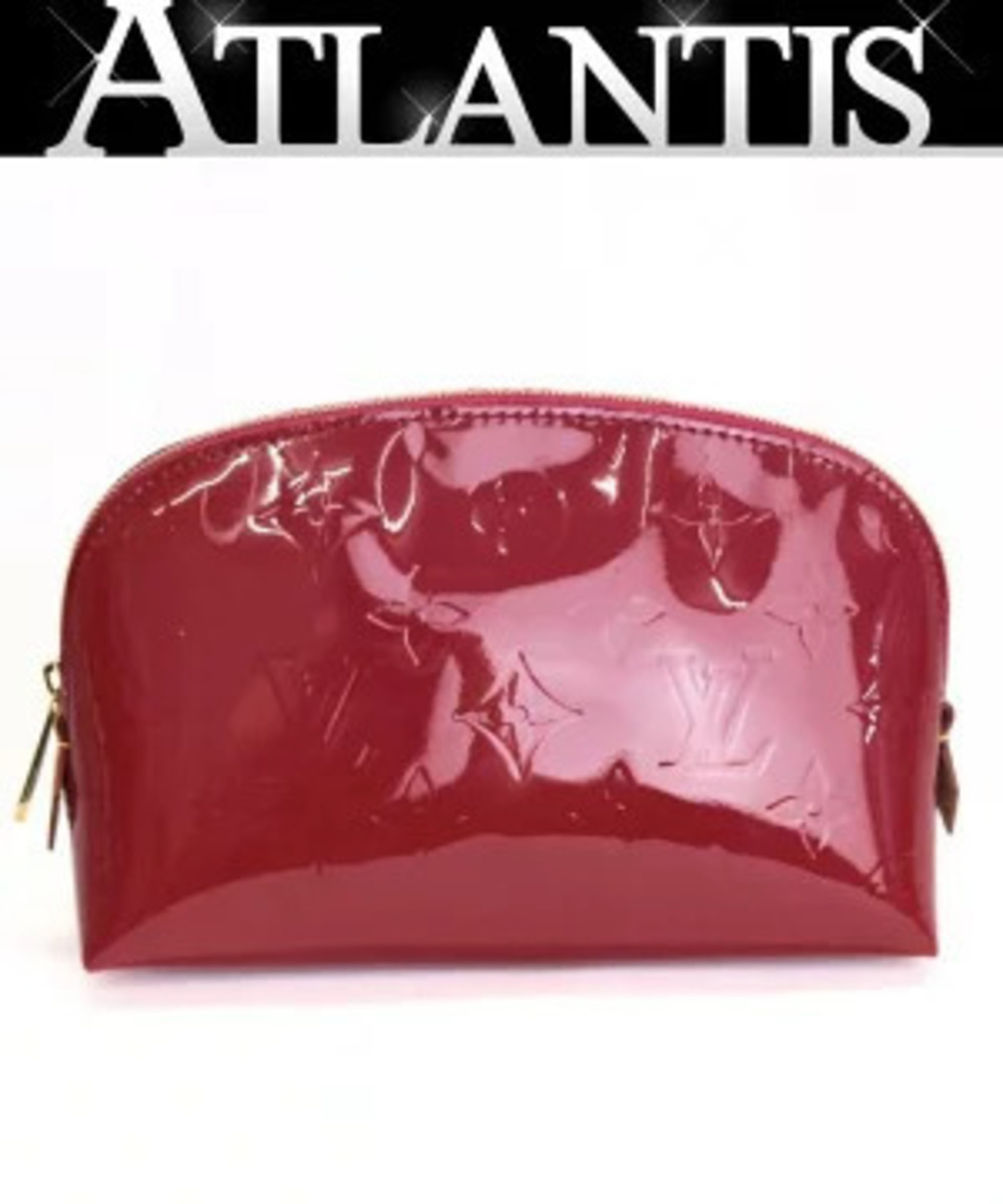 Louis Vuitton Pochette Cosmetic Pouch Clutch Vernis Rose Pink Indien